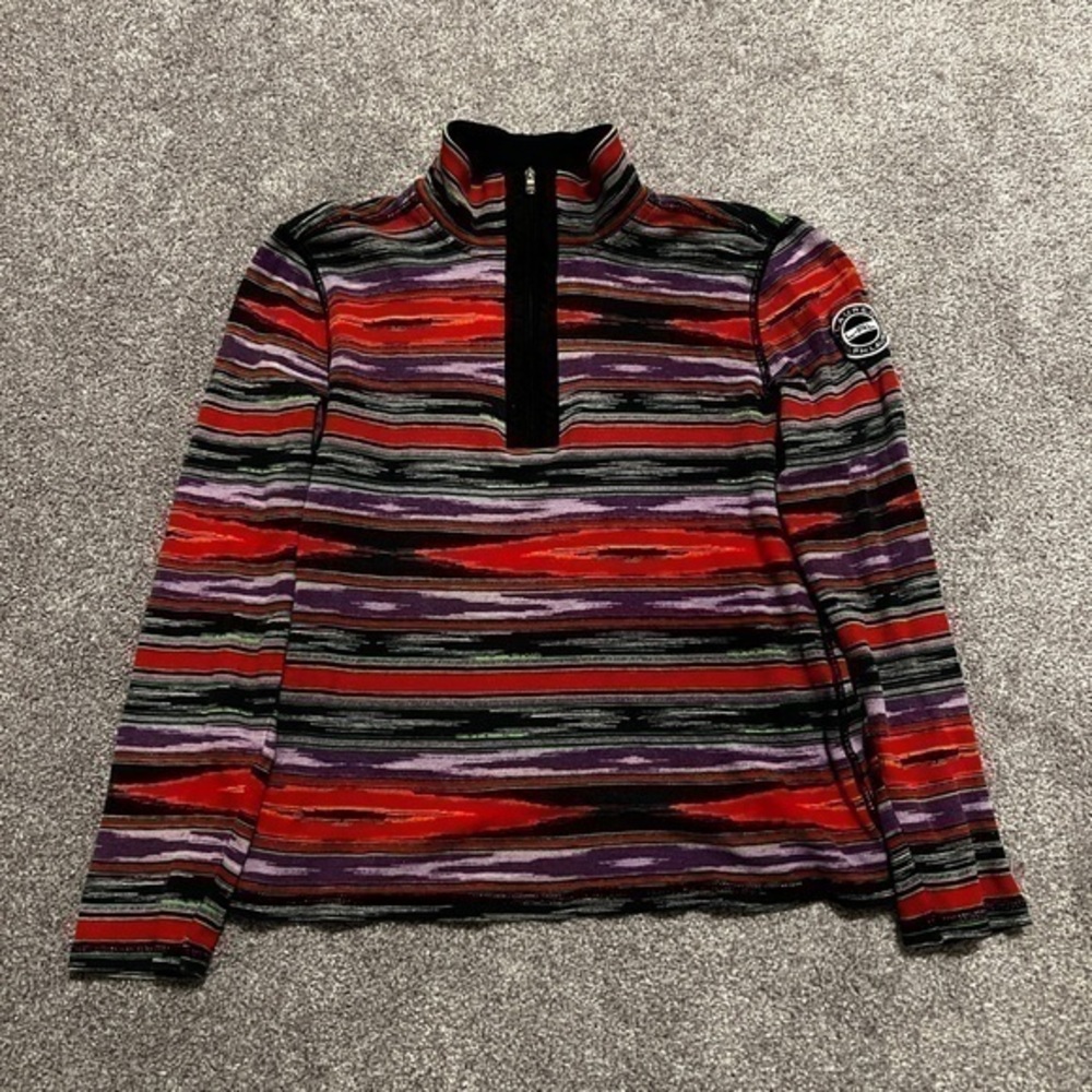 Lauren Athletic Ralph Lauren Striped Quarter Zip Sweater